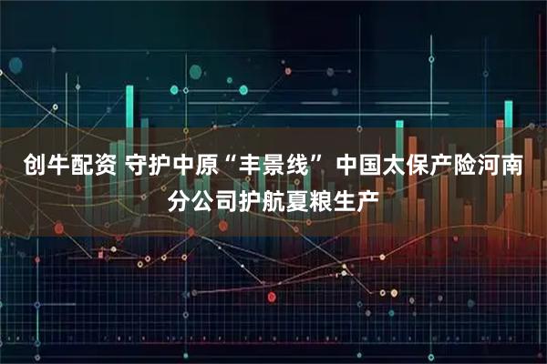 创牛配资 守护中原“丰景线” 中国太保产险河南分公司护航夏粮生产
