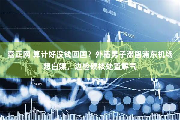 嘉正网 算计好没钱回国？外籍男子滞留浦东机场想白嫖，边检硬核处置解气
